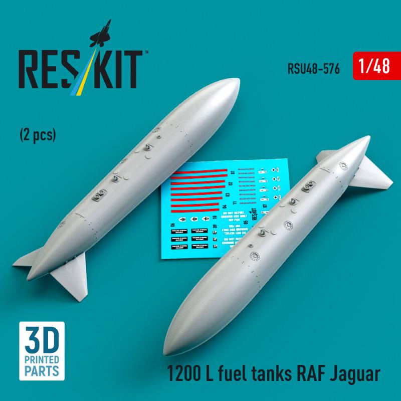 1200 L fuel tanks RAF Jaguar (2 pcs) (3D Printed)