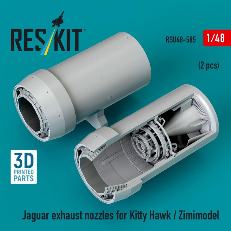 Jaguar exhaust nozzles [Kitty Hawk] (3D Printed)