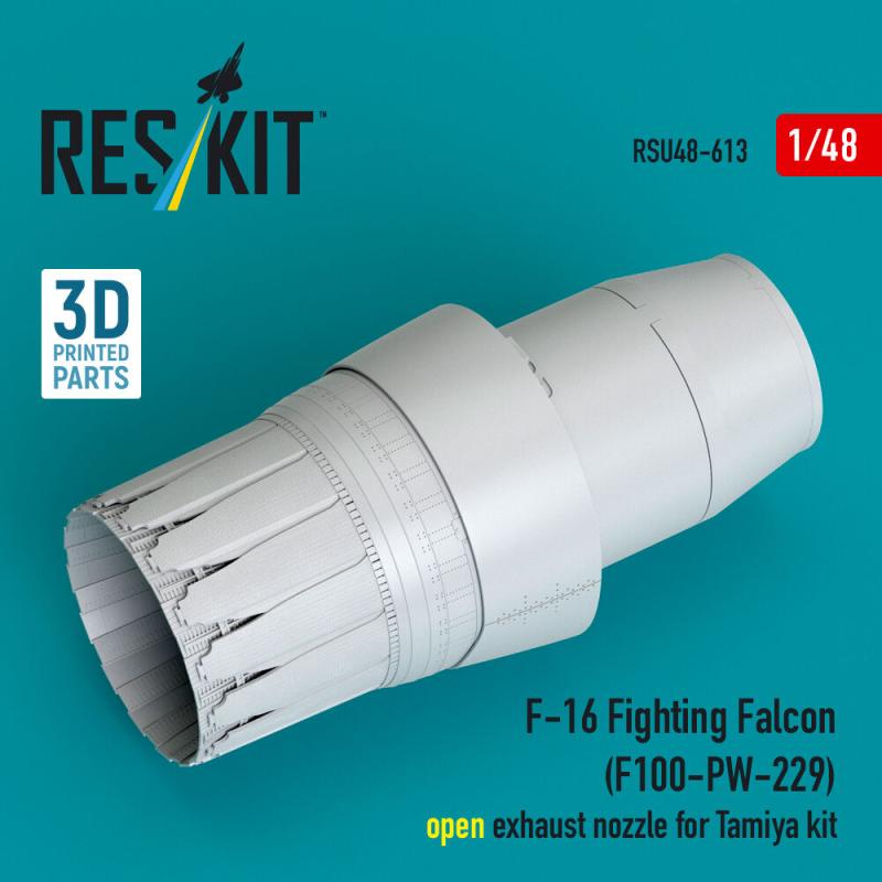 F-16 Fighting Falcon (F100-PW-229) - Open exhaust nozzle [Tamiya] (3D Printed)