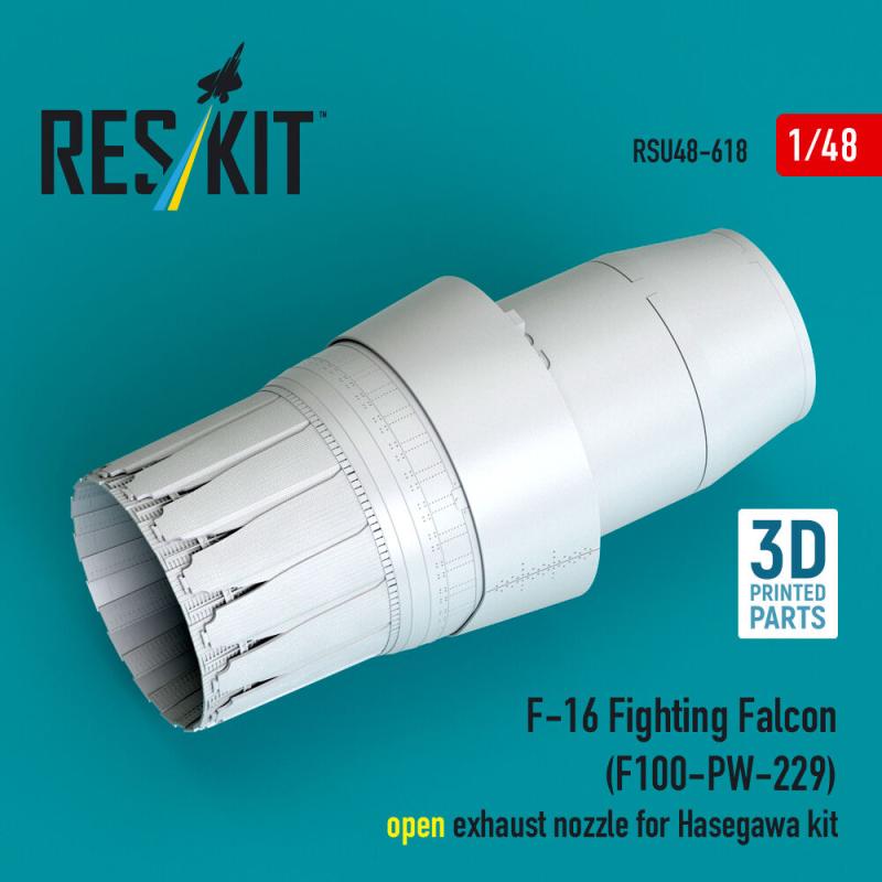 F-16 Fighting Falcon (F100-PW-229) - Open exhaust nozzle [Hasegawa] (3D Printed)