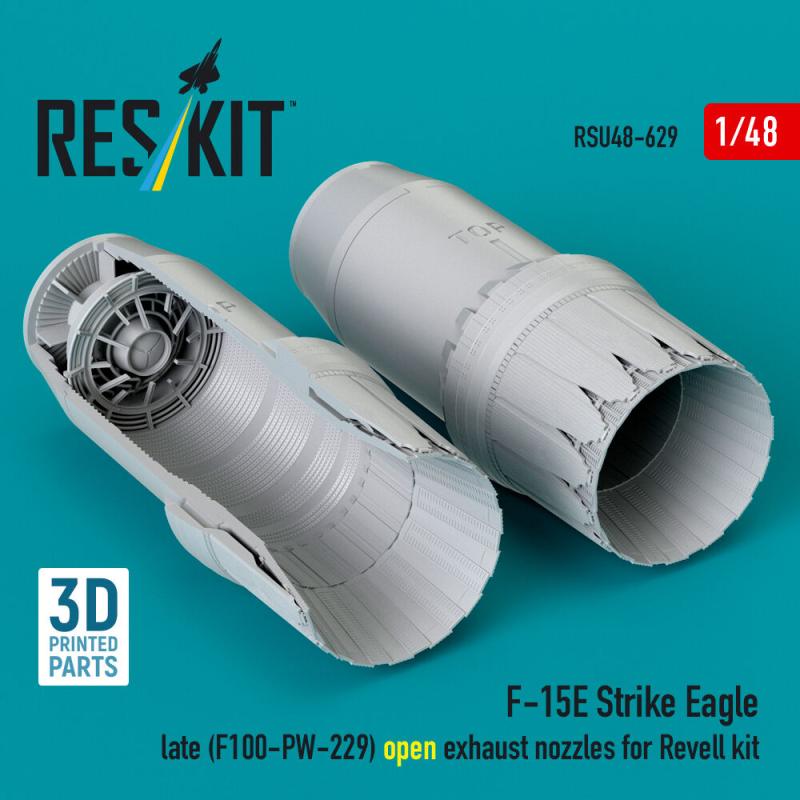 F?15E Strike Eagle late (F100-PW-229) - Open exhaust nozzles [Revell] (3D Printed)