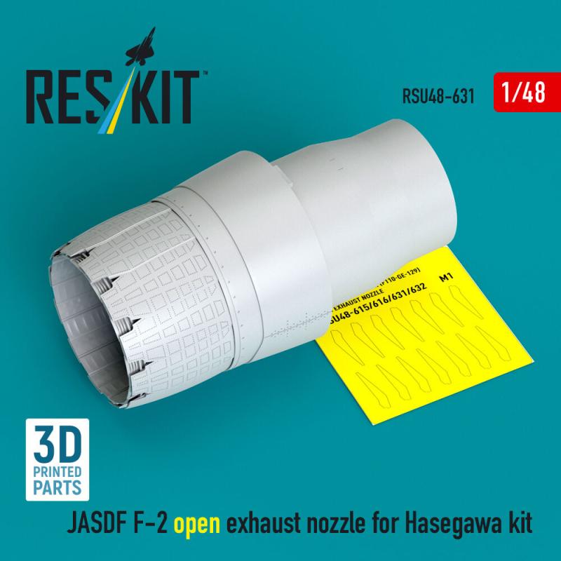 JASDF F-2 - Open exhaust nozzle [Hasegawa] (3D Printed)