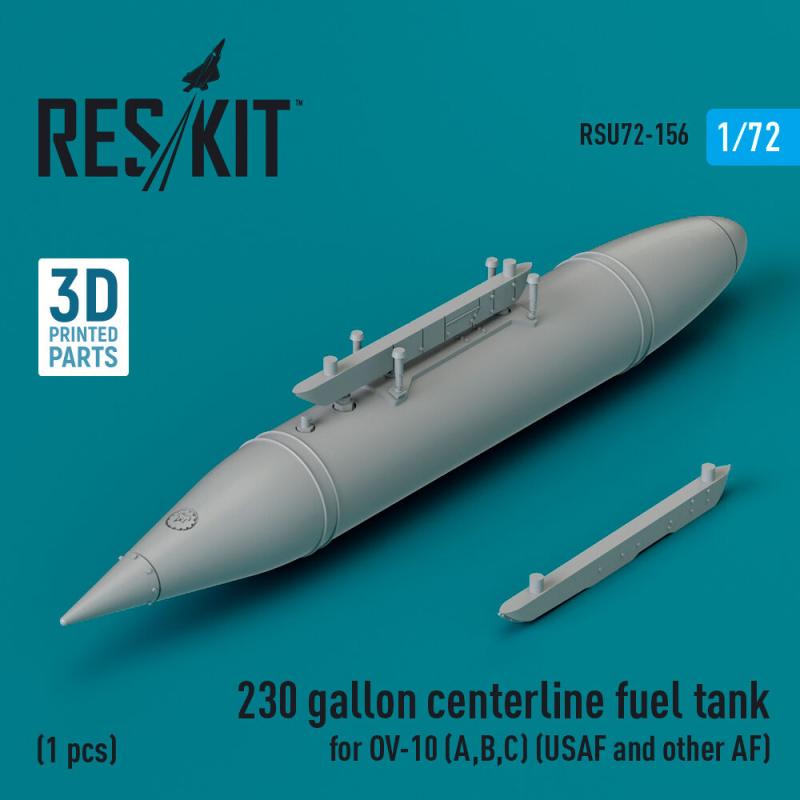 230 gallon centerline fuel tank for OV-10 (A,B,C) (USAF and other AF) (1 pcs) (3D Printed)