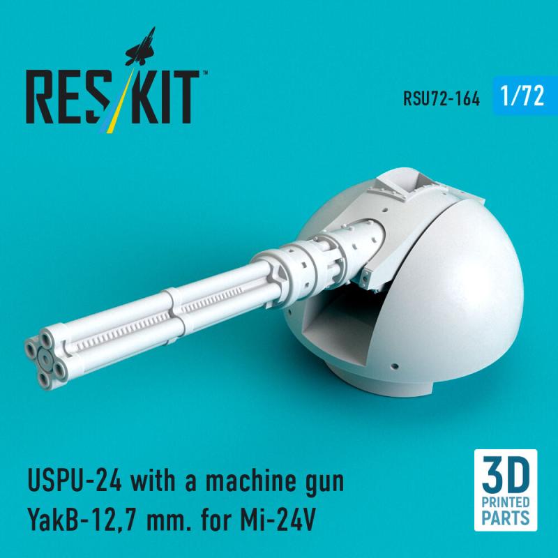 USPU-24 with a machine gun YakB-12,7 mm for Mi-24V (3D Printed)