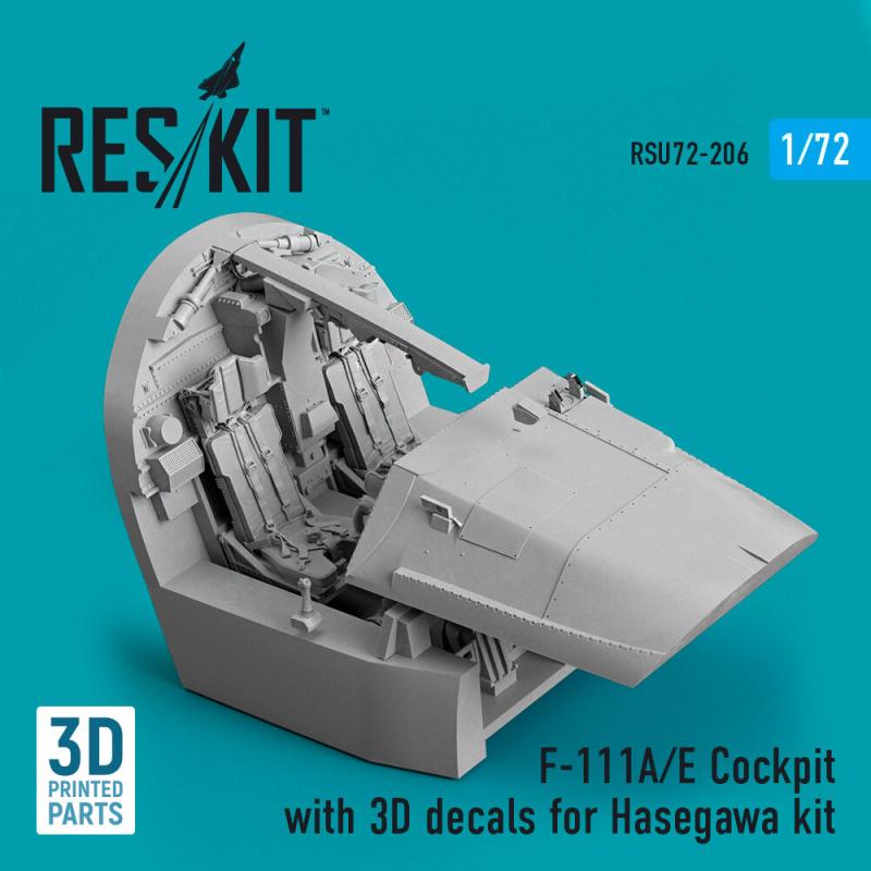 F-111A/E Cockpit with 3D decals [Hasegawa] (3D Printed)