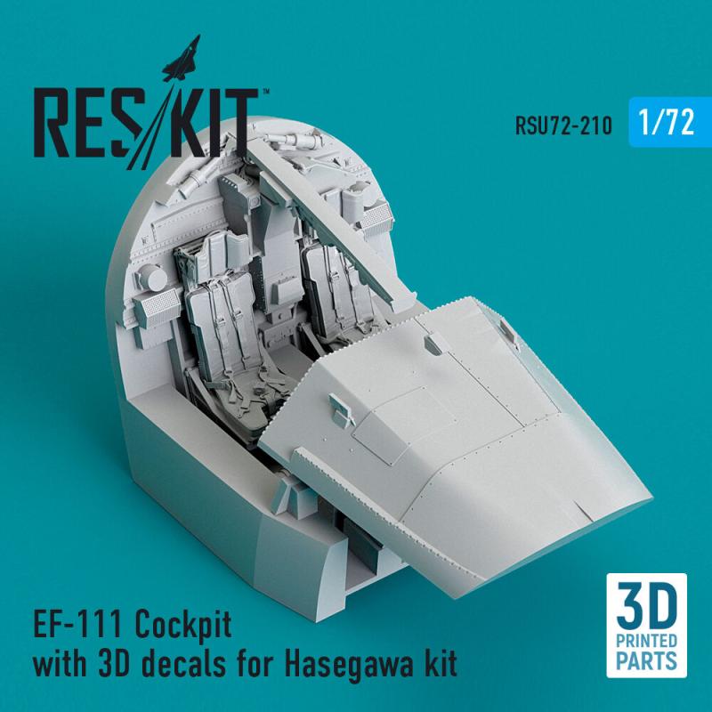 EF-111 Cockpit with 3D decals [Hasegawa] (3D Printed)
