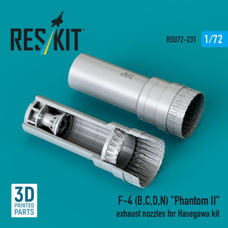 F-4 (B, C, D, N) Phantom II - Exhaust nozzles [Hasegawa] (3D Printed)