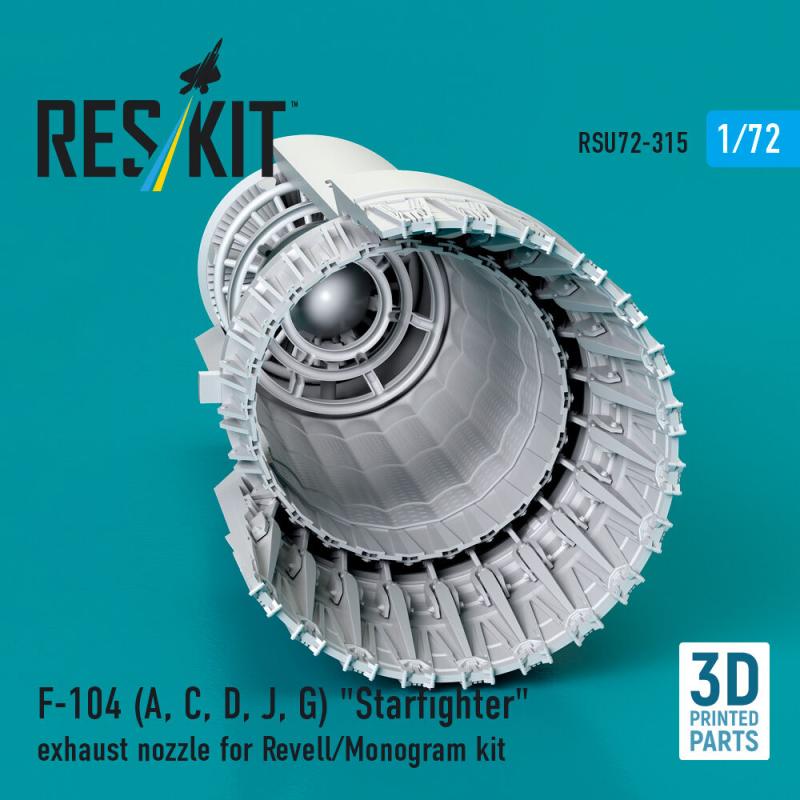 F-104 (A, C, D, J, G) Starfighter - Exhaust nozzle [Revell] (3D Printed)