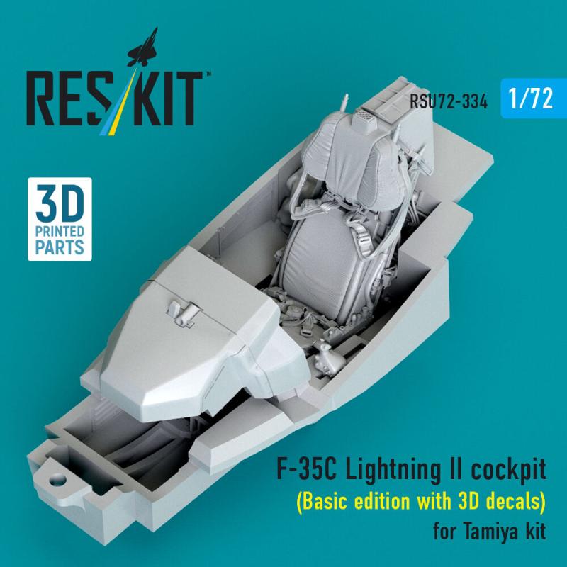 F-35C Lightning II cockpit (Basic edition with 3D decals) [Tamiya] (3D Printed)
