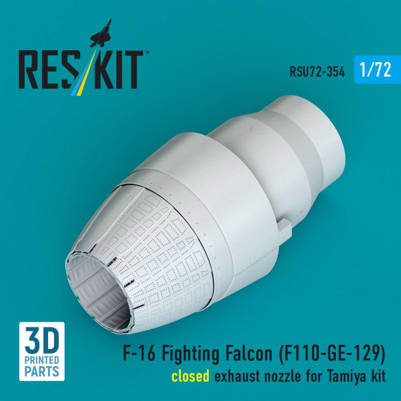 F-16 Fighting Falcon (F110-GE-129) closed exhaust nozzle (3D Printed) [Tamiya]