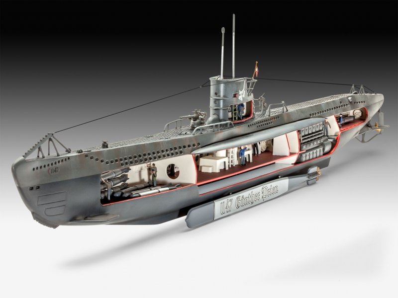 German Submarine U-47 G.Prien with Interieur · Revell