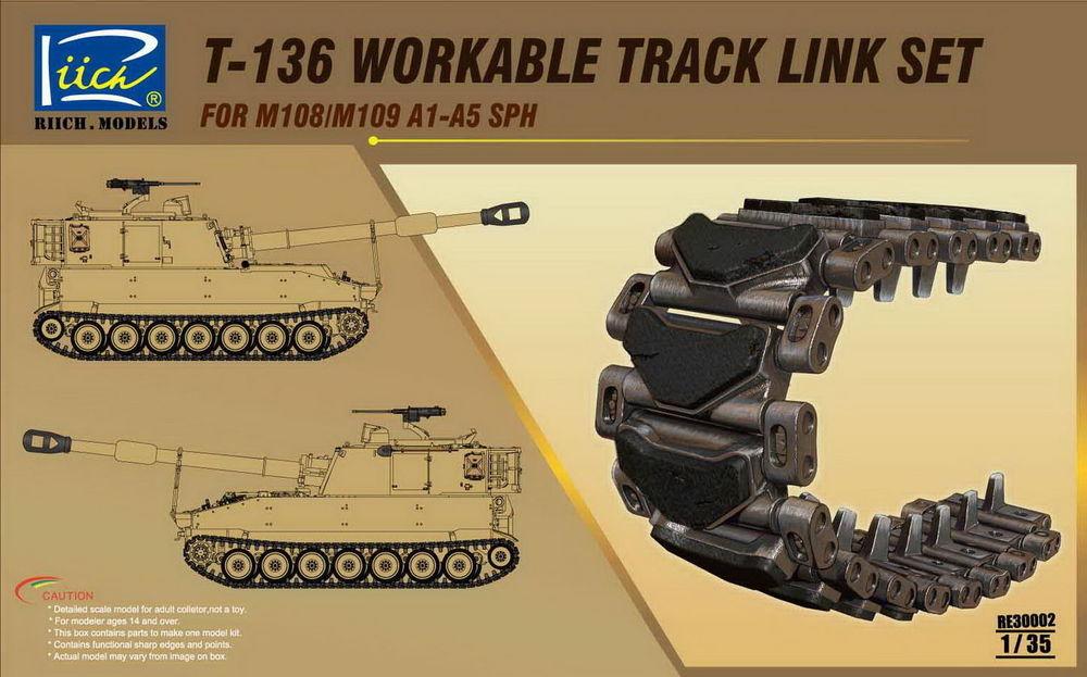 TRACK günstig Kaufen-T-136 Workable Track set for M108/M109A1 -A5 SPH. T-136 Workable Track set for M108/M109A1 -A5 SPH <![CDATA[Riich Models / RE30002 / 1:35]]>. 