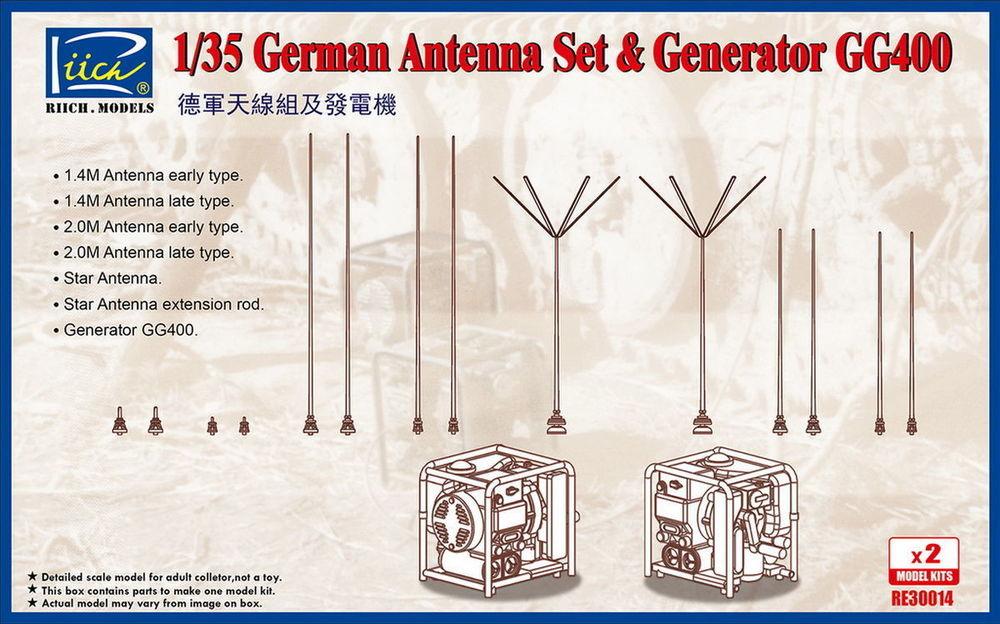 40 Set  günstig Kaufen-German Antenna Set & GG400 Generator (Model kits x2). German Antenna Set & GG400 Generator (Model kits x2) <![CDATA[Riich Models / RE30014 / 1:35]]>. 