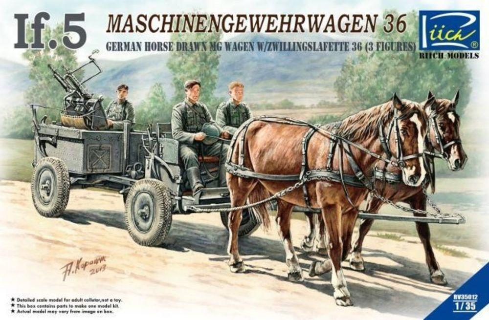 Model Ich günstig Kaufen-WWII German IF-5 Horse Drawn MG Wagon wi with Zwillingslafette36. WWII German IF-5 Horse Drawn MG Wagon wi with Zwillingslafette36 <![CDATA[Riich Models / RV35012 / 1:35]]>. 