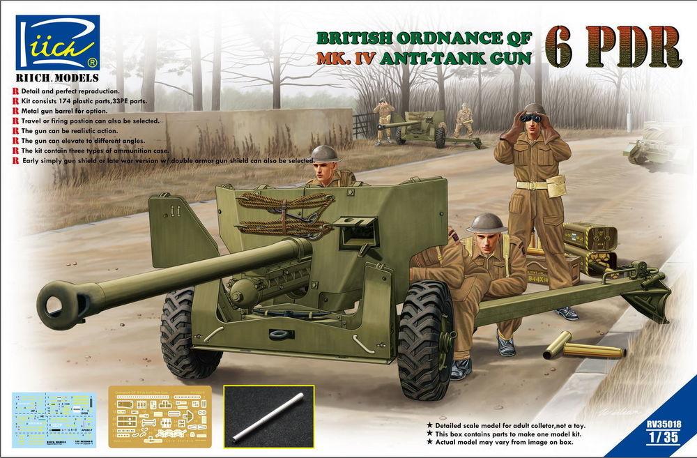 Tank MK günstig Kaufen-British Ordnance QF 6-Pdr. MK.IV Anti-tank Gun (w/Metal gun Barrel). British Ordnance QF 6-Pdr. MK.IV Anti-tank Gun (w/Metal gun Barrel) <![CDATA[Riich Models / RV35018 / 1:35]]>. 