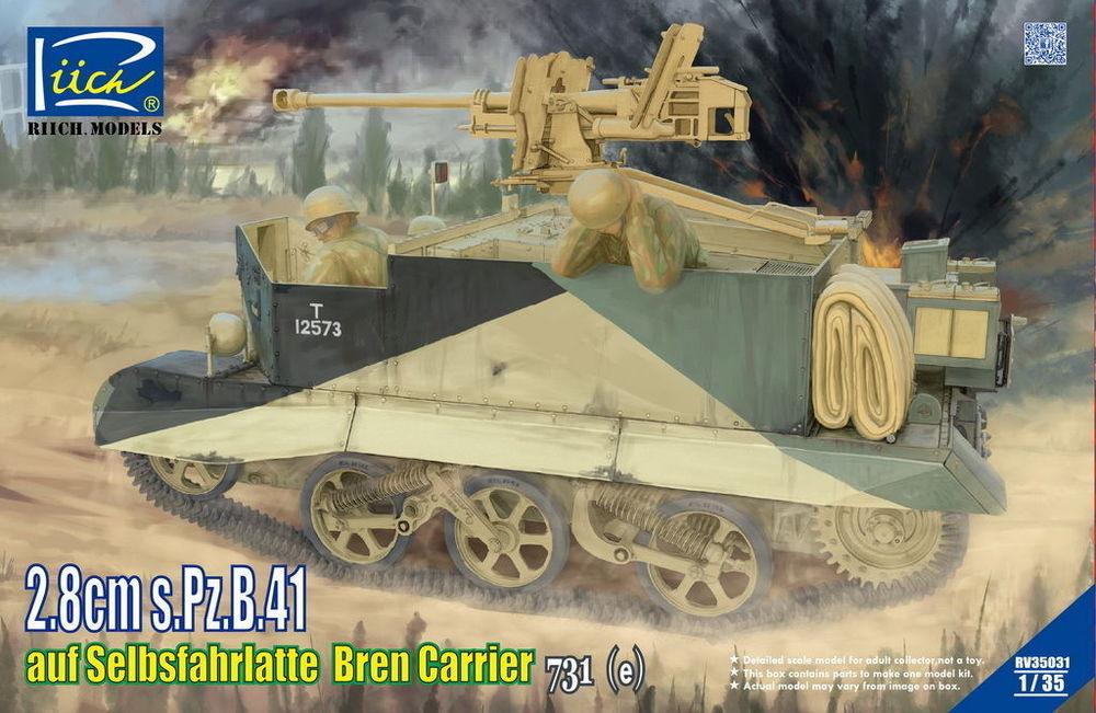 Bren günstig Kaufen-2.8cm s.Pz.B.41 auf Selbsfahrlafette Bren Carrier 731 (e). 2.8cm s.Pz.B.41 auf Selbsfahrlafette Bren Carrier 731 (e) <![CDATA[Riich Models / RV35031 / 1:35]]>. 