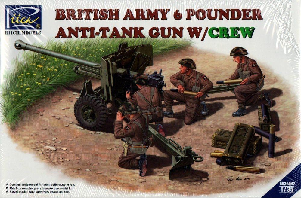 6953391900432 - Riich Models RV35042 - British Army 6 Pounder Infantry Anti-tank Gun w Crews (4 figures) in 135 6953391900432 - Riich Models RV35042 - British Army 6 Pounder Infantry Anti-tank Gun w Crews (4 figures) in 135