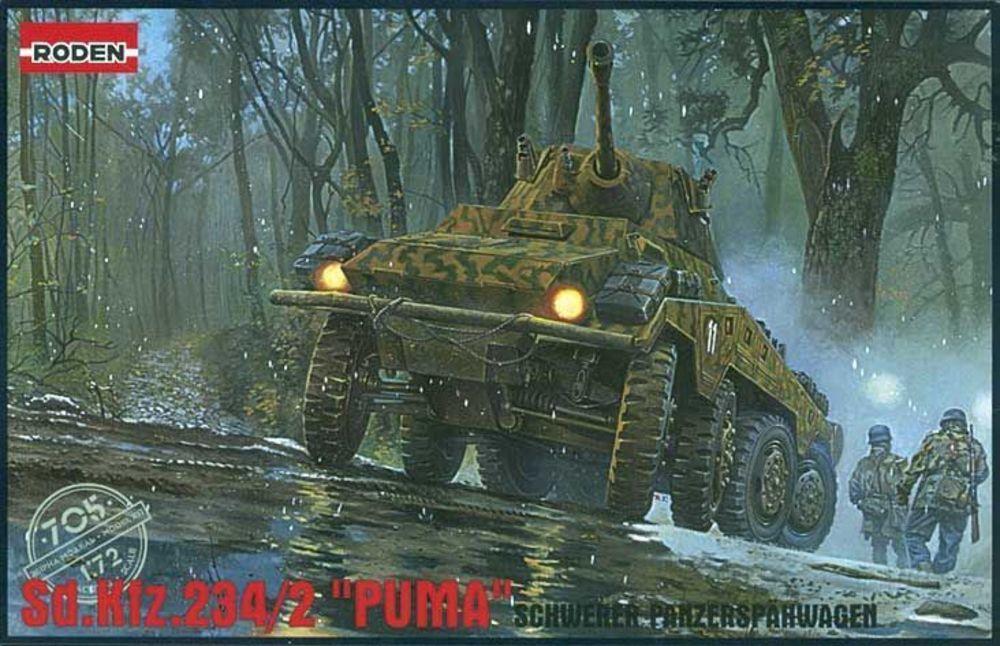 Puma günstig Kaufen-Schwerer Panzerspähwagen Sd.Kfz. 234/2 Puma. Schwerer Panzerspähwagen Sd.Kfz. 234/2 Puma <![CDATA[Roden / 705 / 1:72]]>. 