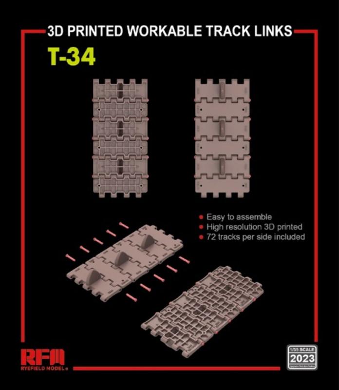 4897062620903 - Workable track links - T-34 (3D printed) 4897062620903 - Workable track links - T-34 (3D printed)