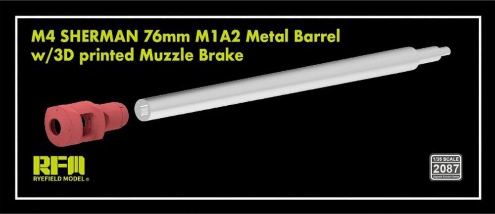 4897062622105 - M4 Sherman 76 mm M1A2 Metal Barrel w 3D Printed Muzzle Brake
