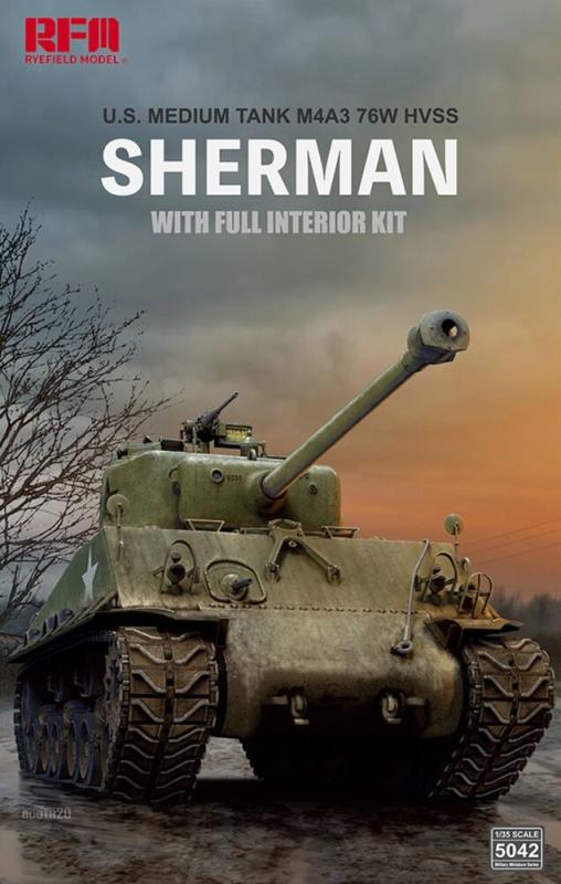 4897062620507 - M4A3 76W HVSS Sherman w full interior 4897062620507 - M4A3 76W HVSS Sherman w full interior