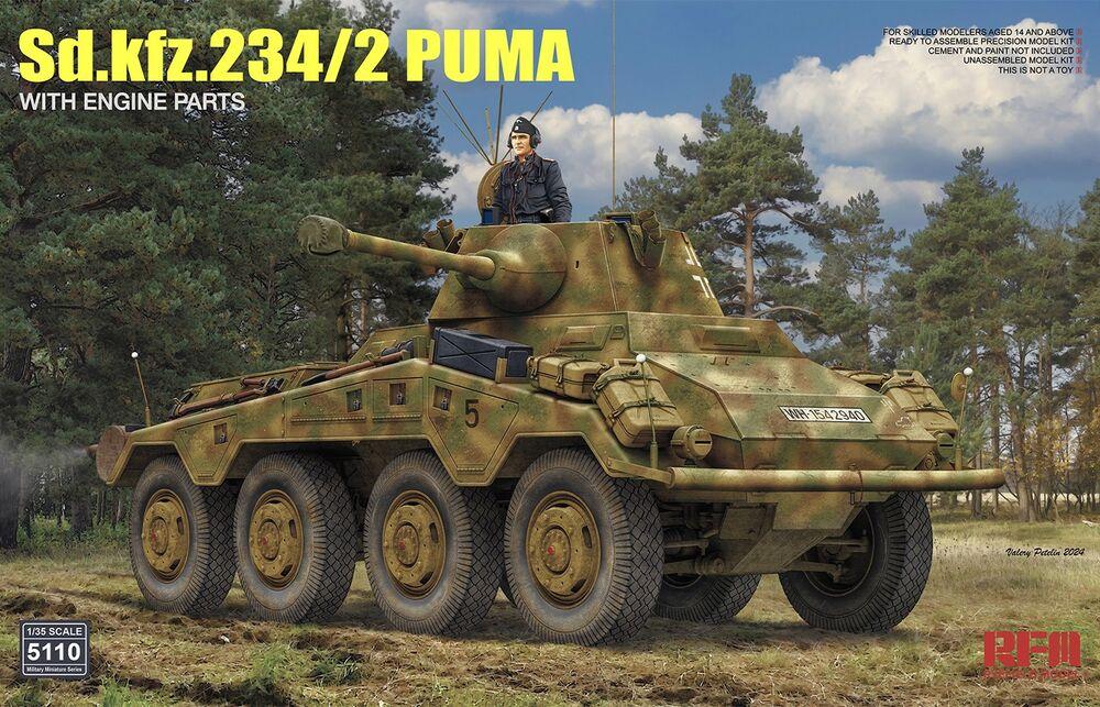 4897062621702 - Sdkfz 234 2 Puma w Engine Parts 4897062621702 - Sdkfz 234 2 Puma w Engine Parts