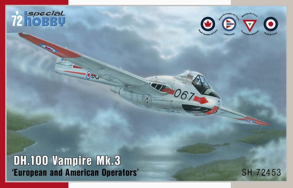 DH Vampire günstig Kaufen-DH.100 Vampire Mk.3 European and American Operators. DH.100 Vampire Mk.3 European and American Operators <![CDATA[Special Hobby / 72453 / 1:72]]>. 