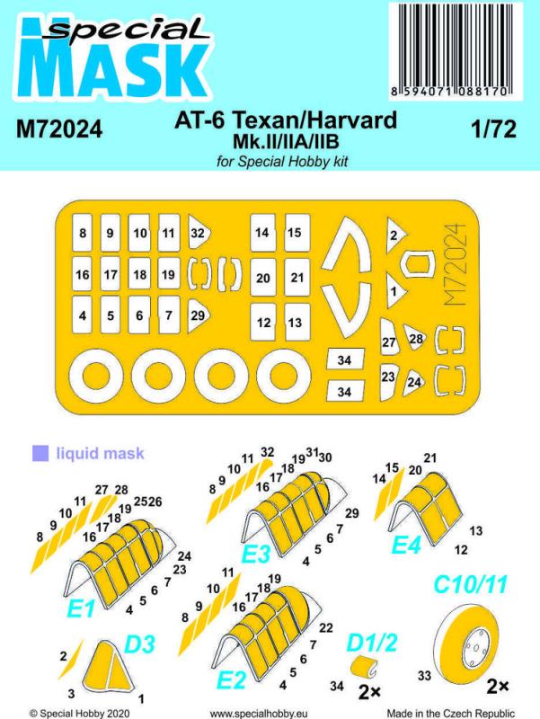 special 2024 günstig Kaufen-AT-6 Texan/Harvard Mk.II/IIA/IIB - Mask. AT-6 Texan/Harvard Mk.II/IIA/IIB - Mask <![CDATA[Special Hobby / M72024 / 1:72]]>. 