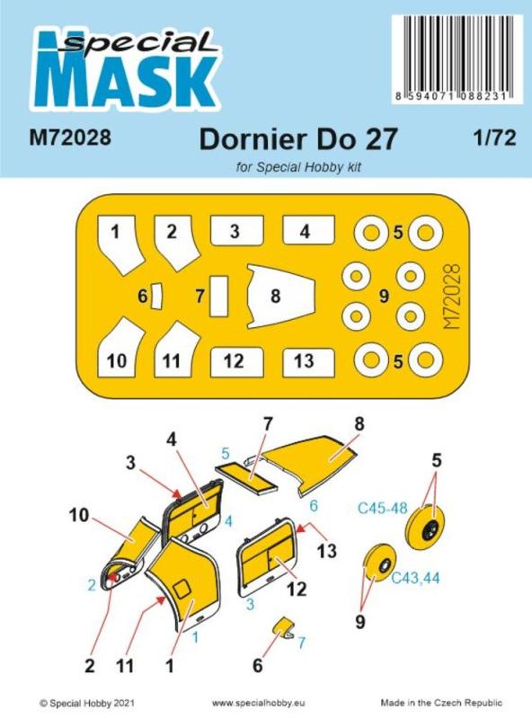 mask,Rustic günstig Kaufen-Dornier Do.27 - Mask. Dornier Do.27 - Mask <![CDATA[Special Hobby / M72028 / 1:72]]>. 