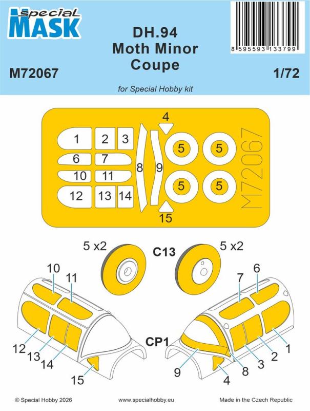 8595593133799 - DH94 Moth Minor Coupe - Mask