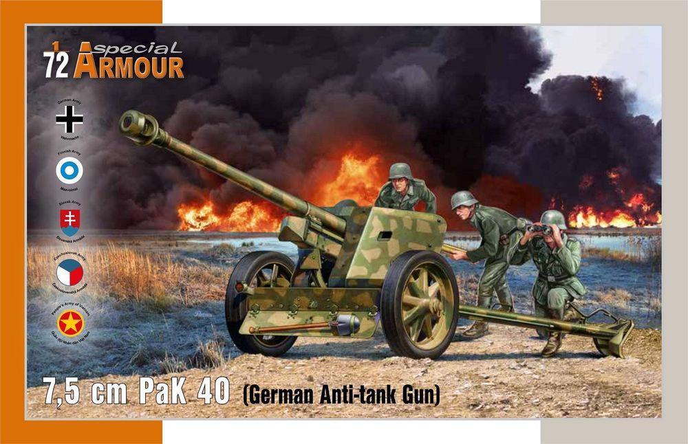 Anti tank günstig Kaufen-7,5 cm PaK 40 German Anti-tank Gun. 7,5 cm PaK 40 German Anti-tank Gun <![CDATA[Special Hobby / SA72025 / 1:72]]>. 
