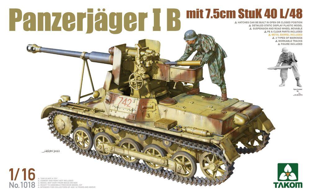 18 cm günstig Kaufen-Panzerjäger I B mit 7,5cm StuK 40 L/48. Panzerjäger I B mit 7,5cm StuK 40 L/48 <![CDATA[Takom / 1018 / 1:16]]>. 