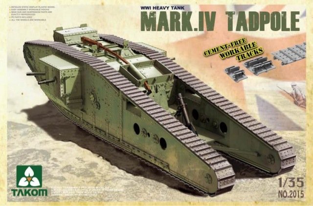 Battle günstig Kaufen-WWI Battle Tank Mark IV Tadpole. WWI Battle Tank Mark IV Tadpole <![CDATA[Takom / TAK2015 / 1:35]]>. 