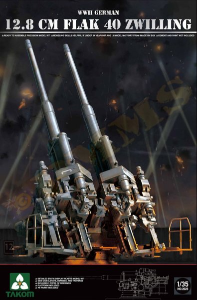 10/2023 günstig Kaufen-12,8 cm Flak 40 Zwilling. 12,8 cm Flak 40 Zwilling <![CDATA[Takom / TAK-2023 / 1:35]]>. 