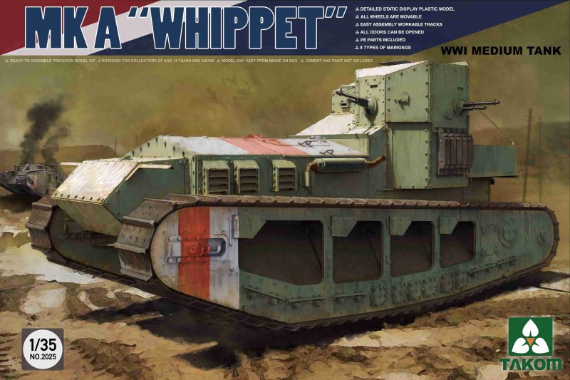 4897051420323 - MK A Whippet WWI Medium Tank 4897051420323 - MK A Whippet WWI Medium Tank