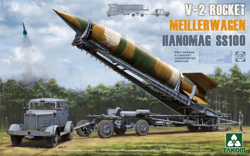 10 II günstig Kaufen-WWII German V-2 Rocket Transporter/Erect Meillerwagen+Hanomag SS100. WWII German V-2 Rocket Transporter/Erect Meillerwagen+Hanomag SS100 <![CDATA[Takom / 2030 / 1:35]]>. 