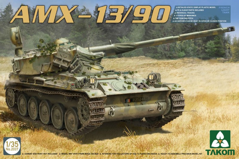 LIGHT günstig Kaufen-French Light Tank AMX-13/90. French Light Tank AMX-13/90 <![CDATA[Takom / TAK-2037 / 1:35]]>. 