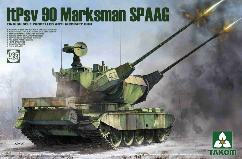 TP 3  günstig Kaufen-Finnish Self Propelled Anti Aircraft Gun ItPsv 90 Marksman. Finnish Self Propelled Anti Aircraft Gun ItPsv 90 Marksman <![CDATA[Takom / TAK-2043]]>. 