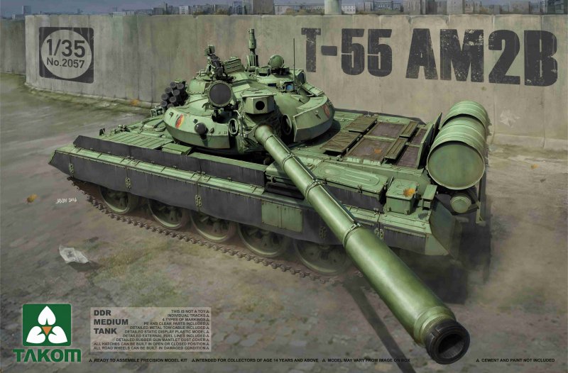 4897051420705 - Takom TAK2057 - DDR Medium Tank T-55 AM2B in 135 4897051420705 - Takom TAK2057 - DDR Medium Tank T-55 AM2B in 135