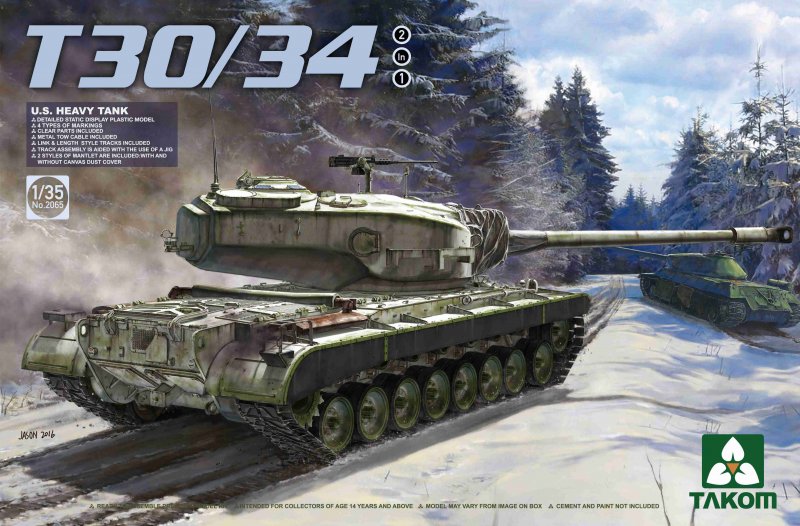 4897051420781 - Takom TAK2065 - US Heavy Tank T30 34 2 in 1 in 135 4897051420781 - Takom TAK2065 - US Heavy Tank T30 34 2 in 1 in 135
