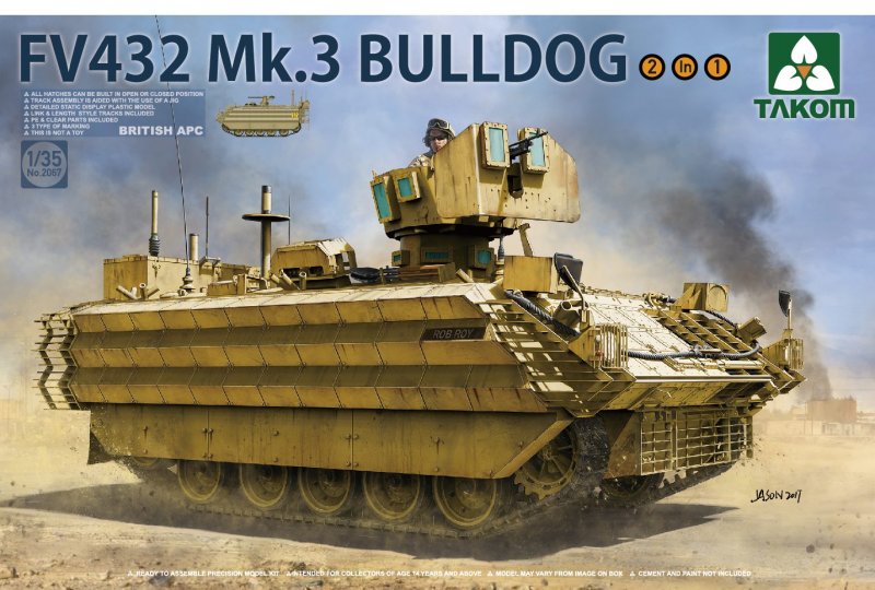 4897051420927 - Takom TAK2067 - British APC FV432 Mk3 Bulldog 2 in 1 in 135 4897051420927 - Takom TAK2067 - British APC FV432 Mk3 Bulldog 2 in 1 in 135