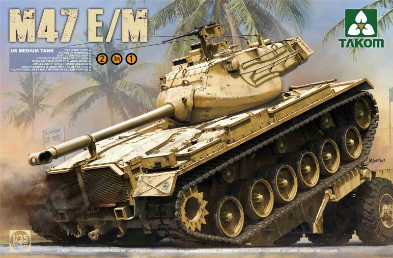 US medium günstig Kaufen-US Medium Tank M47 E/M 2 in 1. US Medium Tank M47 E/M 2 in 1 <![CDATA[Takom / TAK-2072 / 1:35]]>. 