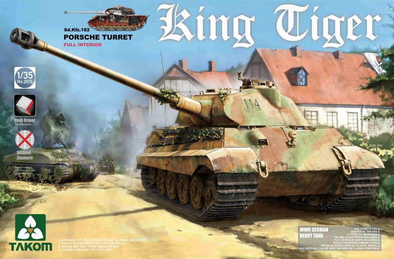 WWII German Heavy Tank Sd.Kfz.182 King Tiger Porsche Turret w/interior