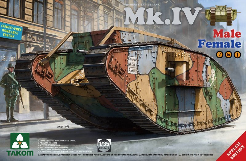 Battle.net  günstig Kaufen-WWI Heavy Battle Tank Mk.IV 2 in 1 (Special Edition). WWI Heavy Battle Tank Mk.IV 2 in 1 (Special Edition) <![CDATA[Takom / 2076 / 1:35]]>. 