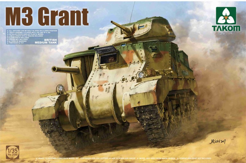 medium günstig Kaufen-British Medium Tank M3 Grant. British Medium Tank M3 Grant <![CDATA[Takom / TAK-2086 / 1:35]]>. 