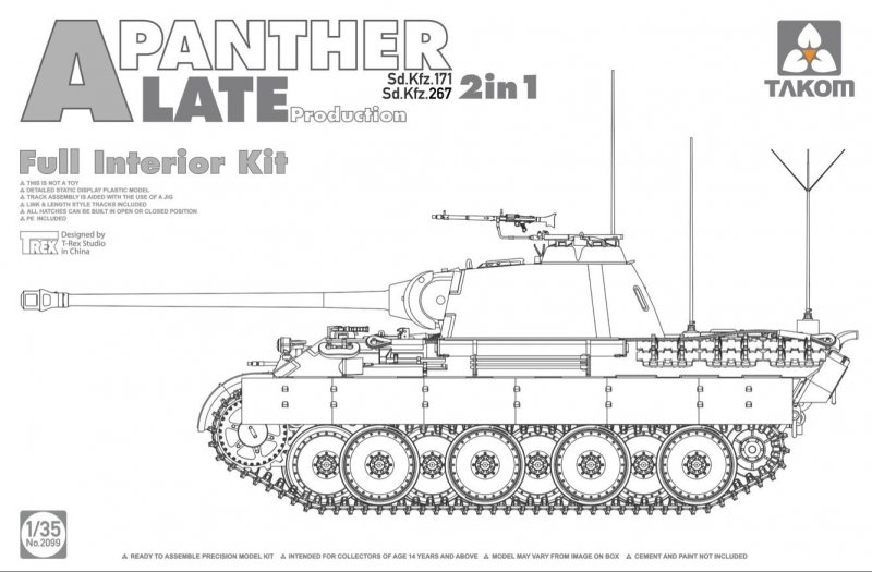 The Product günstig Kaufen-Panther A - Sd.Kfz 267 - Late Production. Panther A - Sd.Kfz 267 - Late Production <![CDATA[Takom / TAK2099 / 1:35]]>. 