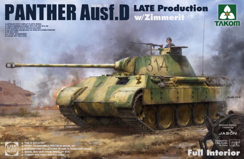 The Product günstig Kaufen-Sd.Kfz.171 Panther Ausf.D Late production w/Zimmerit. Sd.Kfz.171 Panther Ausf.D Late production w/Zimmerit <![CDATA[Takom / TAK2104 / 1:35]]>. 