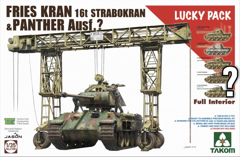 Fries günstig Kaufen-FRIES KRAN 16t Strabokran1943/44 & Panther. FRIES KRAN 16t Strabokran1943/44 & Panther <![CDATA[Takom / 2108 / 1:35]]>. 