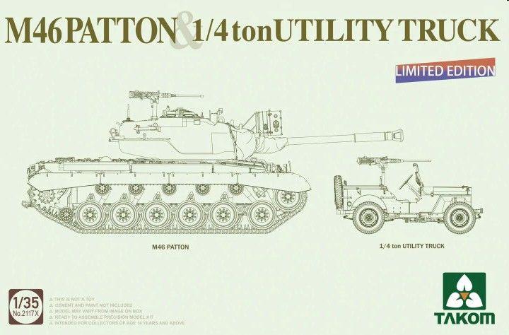 medium günstig Kaufen-Medium Tank M46  Patton + 1/4 ton Utility Truck - Limited Edition. Medium Tank M46  Patton + 1/4 ton Utility Truck - Limited Edition <![CDATA[Takom / 2117X / 1:35]]>. 