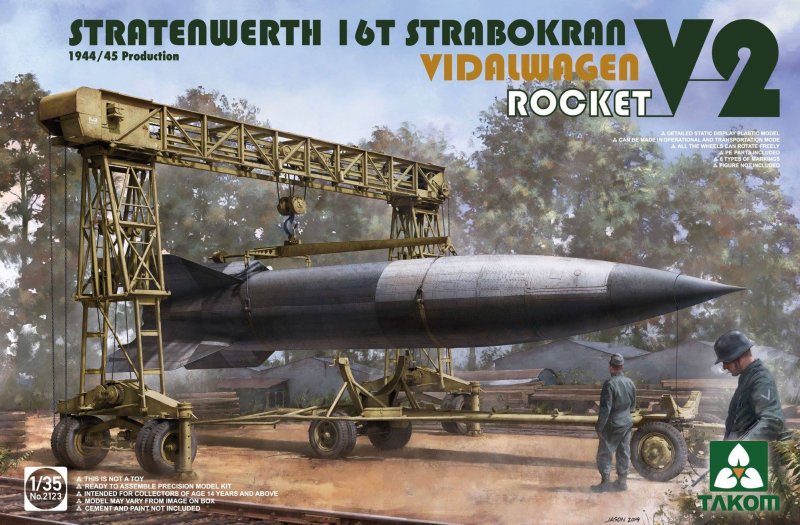 123 C günstig Kaufen-Stratenwerth 16th Strabokran - V-2 Rocket - Vidalwagen (1944/45). Stratenwerth 16th Strabokran - V-2 Rocket - Vidalwagen (1944/45) <![CDATA[Takom / 2123 / 1:35]]>. 